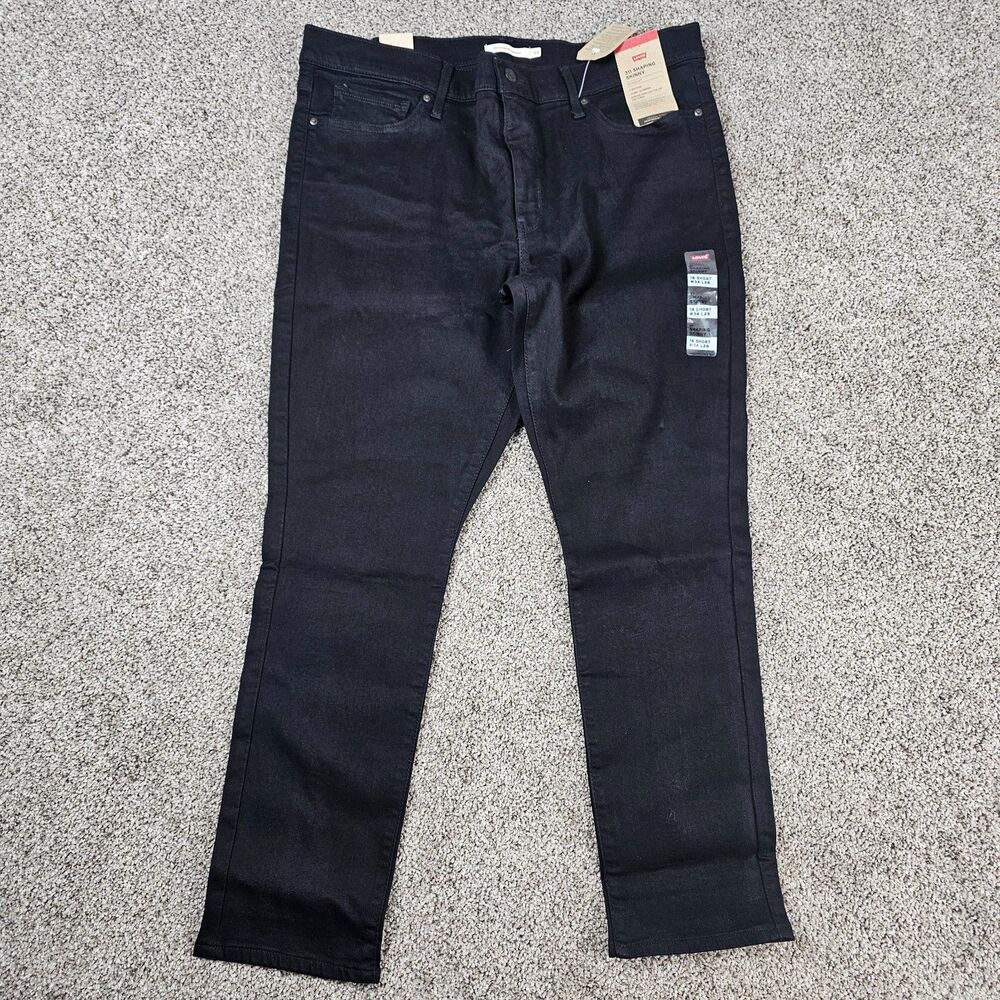 Levis 311 Jeans Womens 18 Short 38x28 Black Shaping Skinny Hyper Soft Stretch